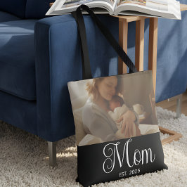 Bolsa Tote Mom Established Script Black Photo