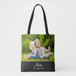 Bolsa Tote Mom Established Script Black Photo