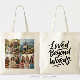 Bolsa Tote Mom Loved Beyond Words Custom 4 Photo