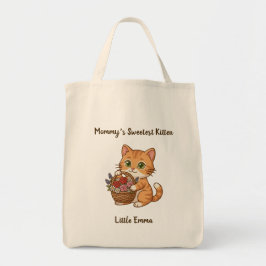 Bolsa Tote Mommy’s Sweetest Kitten: Whimsical Kids' Tote Bag