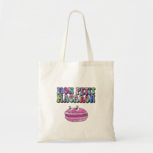 Bolsa Tote Mon Petit Macaron Retro Tie Dye Groovy Text