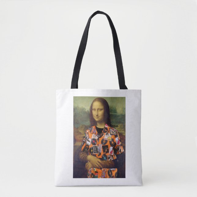 Bolsa Tote Mona Lisa com a 40ª t-shirt da Reunião (Frente)