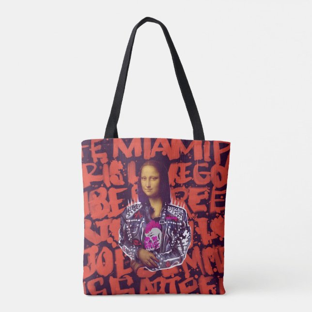 Bolsa Tote Mona Lisa Punk Art (Verso)
