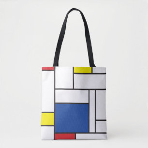 Bolsa Tote Mondrian Minimalist Geométrico De Stijl Modern Art