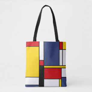 Bolsa Tote Mondrian Style Modern Abstrato Art Design