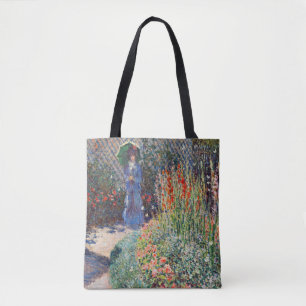 Bolsa Tote Monet - Cama Flor Arredondada, famosa pintura,