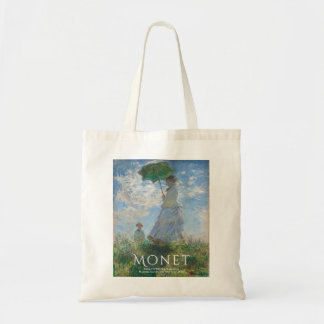 Bolsa Tote Monet Tote Bag Art, Mulher com Parasol