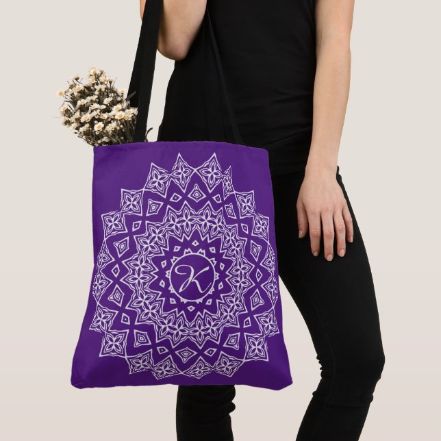 Bolsa Tote Mongrammed Mandala (Close Up)