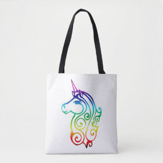 Bolsa Tote monocórnio colorido engraçado