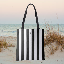 Bolsa Tote Monocromo, preto e branco, Monograma de distribuiç