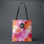 Bolsa Tote Monograma Abstrato cor de laranja rosa cor de água<br><div class="desc">O Monograma Watercolor Pink Orange Abstrato Tote Bag é a combinação perfeita de estilo e praticidade. Apresentando um design de aquarela vibrante em matizes cor de rosa e laranja, este bolsa adiciona um pop de cor a qualquer roupa. O monograma acrescenta um toque pessoal, fazer-o exclusivamente seu. Com compartimentos espaçosos,...</div>