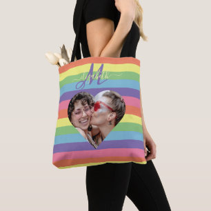 Bolsa Tote Monograma Arco-íris Colorido