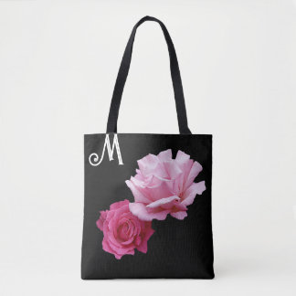 Bolsa Tote Monograma bonito, cor-de-rosa, cor-de-rosa persona