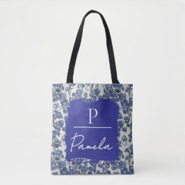Bolsa Tote Monograma Branco Pedra Íris de Van Gogh