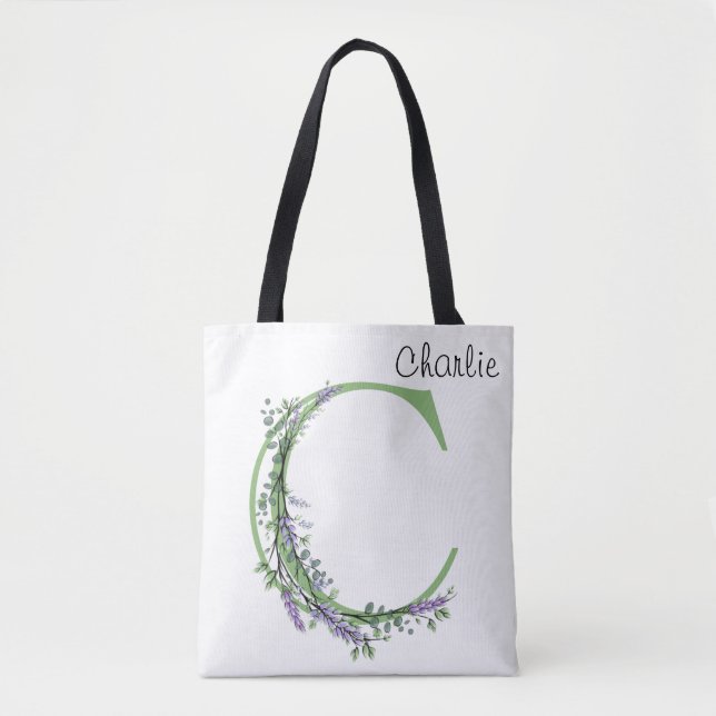 Bolsa Tote Monograma C Lavanda Eucalipto (Frente)