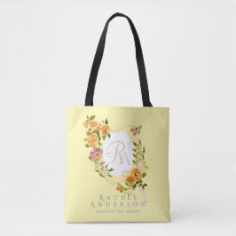 Bolsa Tote Monograma Chic Dourado Rosa Amarelo