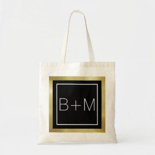 Bolsa Tote monograma clássico elegante, casamentos