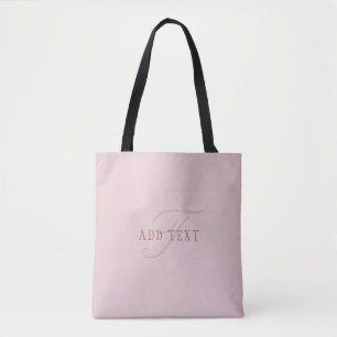 Bolsa Tote Monograma com Aparência Elegante Dourado Rosa