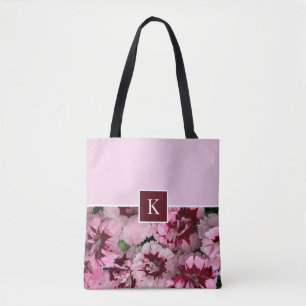 Bolsa Tote Monograma - Craveiro cor-de-rosa Janeiro Aniversár