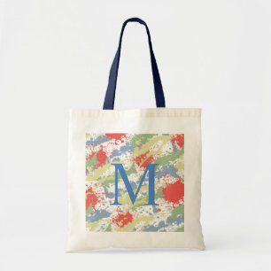 Bolsa Tote Monograma de abertura de tinta de contraste