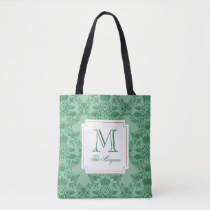 Bolsa Tote Monograma de Ananás de Natal Festivo