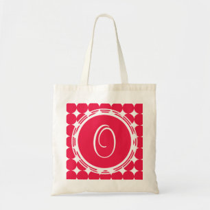 Bolsa Tote Monograma de Bolinhas Vermelha