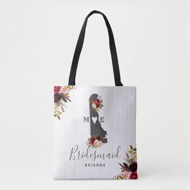 Bolsa Tote Monograma de Casamento Russo de Destino de Estado  (Frente)