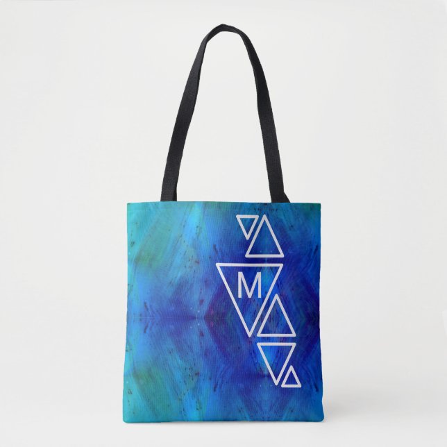 Bolsa Tote Monograma de Chem 4 TS Azul (Frente)