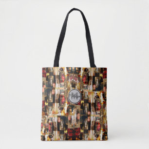 Bolsa Tote Monograma de Colagem de Retratos Famosos Sargent J