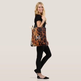 Bolsa Tote Monograma de Cowhide Brown