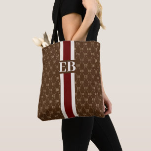 Bolsa Tote Monograma de distribuição moderna com padrão de