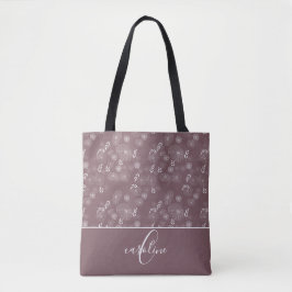 Bolsa Tote Monograma de Dobras de Flor Selvagem