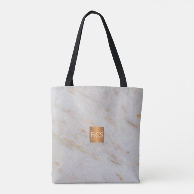 Bolsa Tote Monograma de dourado de cobre (Verso)