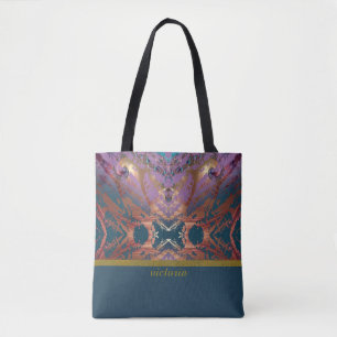 Bolsa Tote Monograma de Elegância Colorida