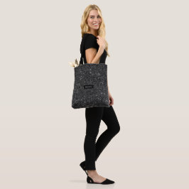 Bolsa Tote Monograma de Falhas Negras Elegante
