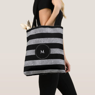 Bolsa Tote Monograma de Gardoura Negra Elegante