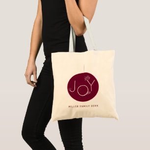 Bolsa Tote Monograma de Natal Moderno