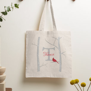 Bolsa Tote Monograma de Natal Rustic Trendy Modern Holiday