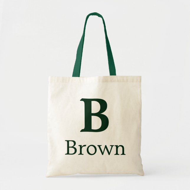 Bolsa Tote Monograma de nome personalizado (Frente)