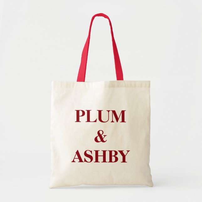 Bolsa Tote Monograma de nome personalizado (Frente)
