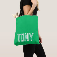 Monograma de Nome Personalizado Verde da Apple Sól