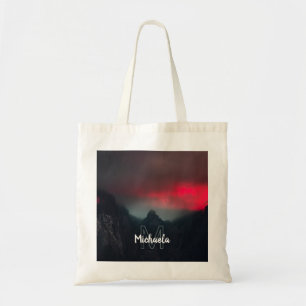 Bolsa Tote Monograma de nuvens, neblina e montanhas