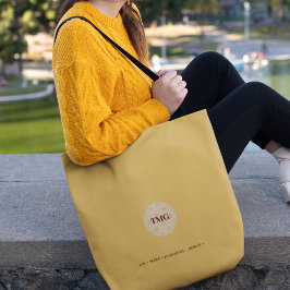 Bolsa Tote Monograma de Pickleball Dourado