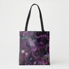 Bolsa Tote Monograma de Tentáculo Rosa Escuro de Cthulhu Com 