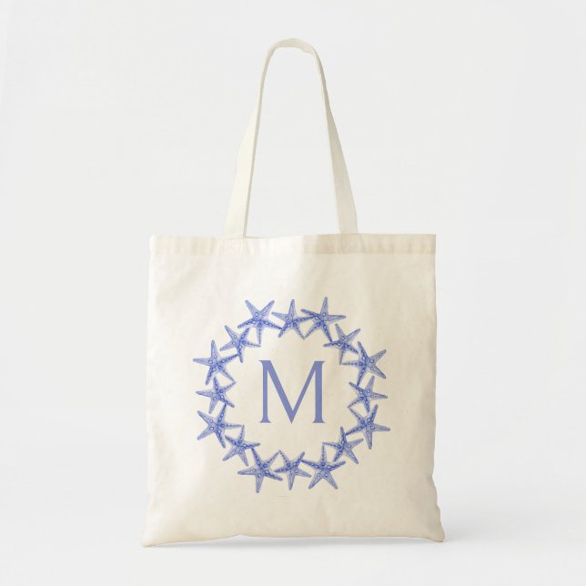 Bolsa Tote Monograma de Verdinho Azul-Costeiro e Marinho Bran (Frente)