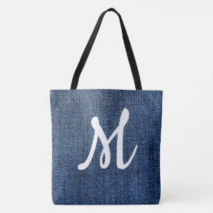 Bolsa Tote Monograma Denim