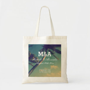 Bolsa Tote Monograma destino de palma praia sacos de tocas de