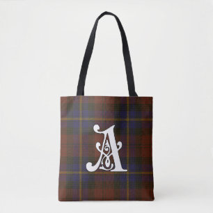 Bolsa Tote Monograma do Tartan do clã de Aitken