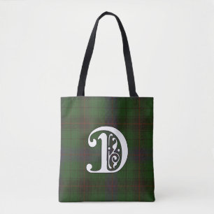 Bolsa Tote Monograma do Tartan do clã de Davidson