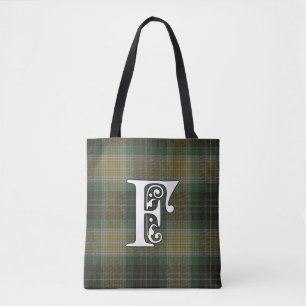 Bolsa Tote Monograma do Tartan do clã de Fitzpatrick